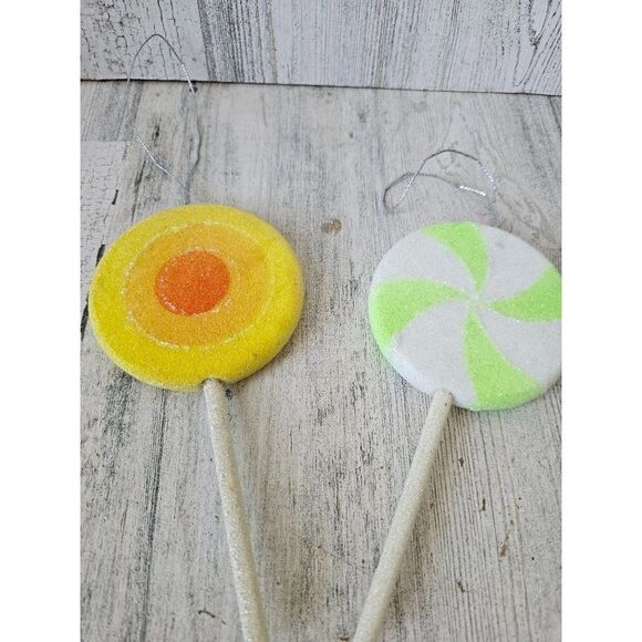 Vintage lollipop candy ornament set sucker lot Xmas tree - Picture 1 of 10